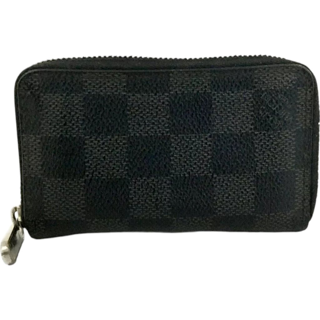 275156bo (L1) Louis Vuitton Wallet Coin Case Black Damier Graphite